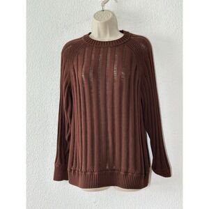 Future Collective by Gabriella Karefa Johnson Sweater Brown Medium Open Knit